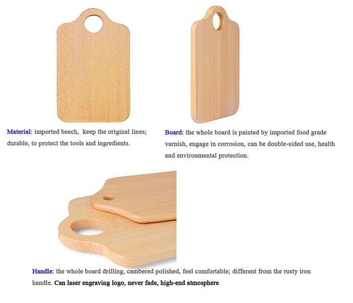 Beech Wooden Chopping Board with Hole Cutting Board