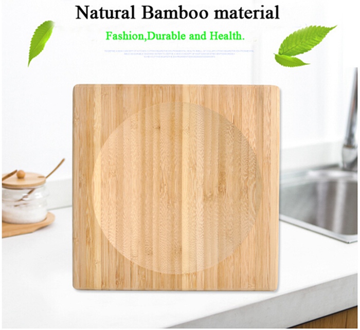 Bamboo Herb /Spice Cutting Board with Corner Double Blade Knife