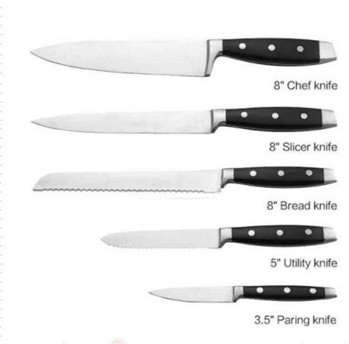 Stainless Steel 5pcs Kitchen Knife Set