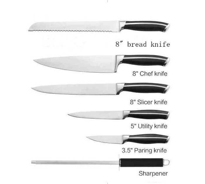 Stainless Steel 6pcs Kitchen Knife Set