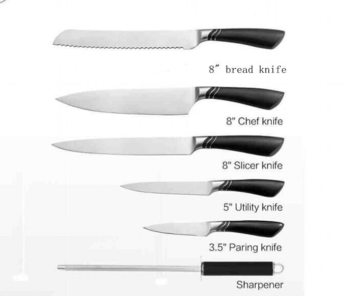 Stainless Steel 6pcs Kitchen Knife Set