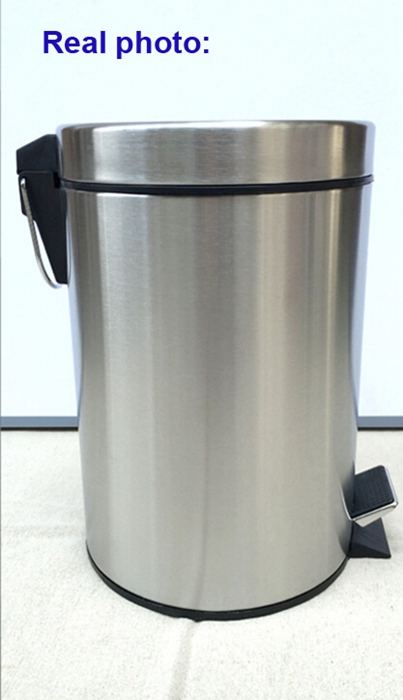 3L 5L 12L Stainless Steel Foot Pedal Trash Can