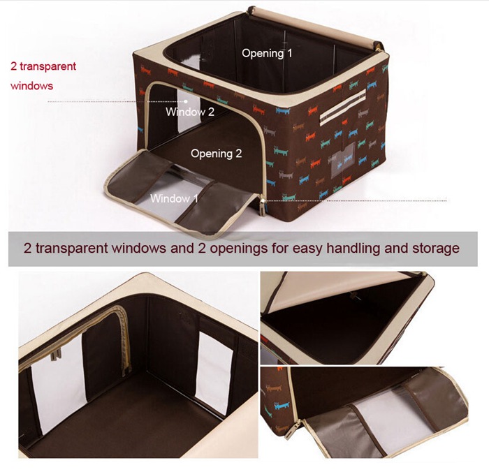 Foldable Fabric Storage Box with 600D Oxford Cloth