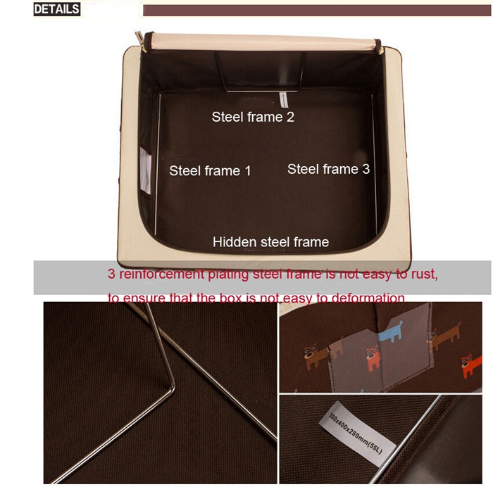 Foldable Fabric Storage Box with 600D Oxford Cloth