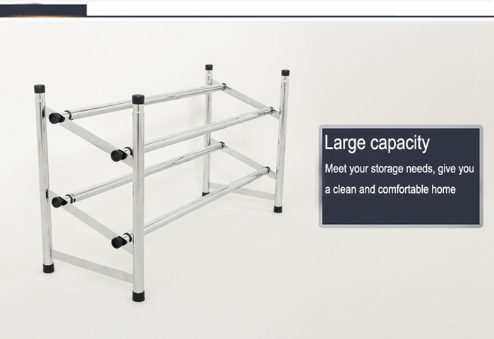 Adjustable Two Tier Carbon Steel Shoe Storage Rack