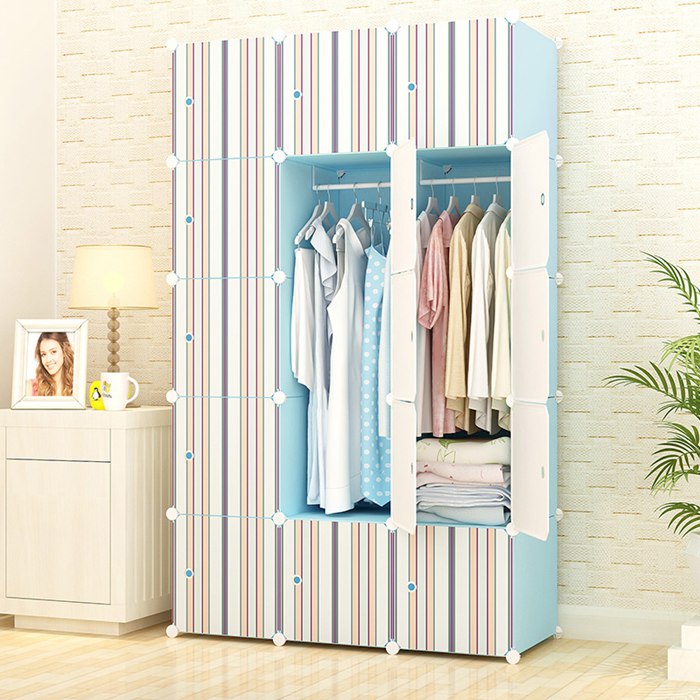 Mediterranean Style DIY Plastic Wardrobe Storage Cabinet