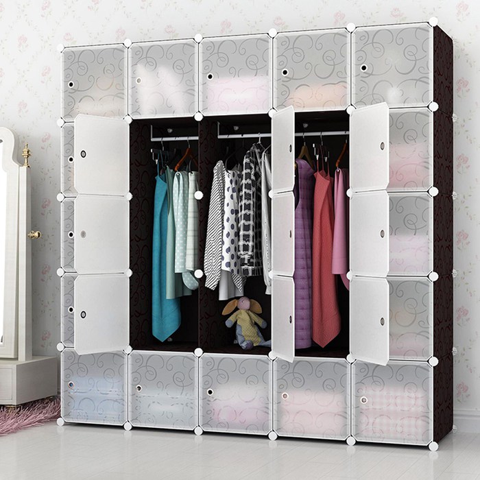 DIY Plastic Wardrobe Storage Cabinet