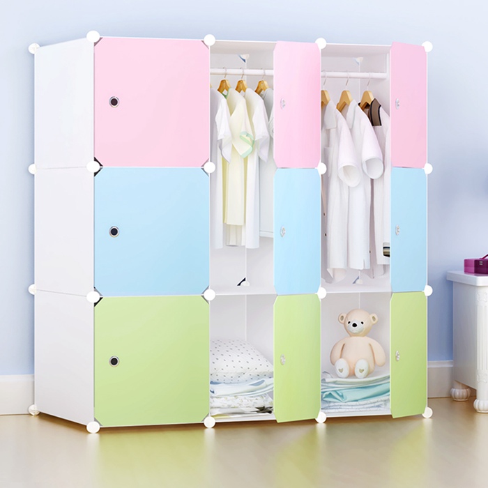  DIY Plastic Wardrobe Storage Cabinet for Children