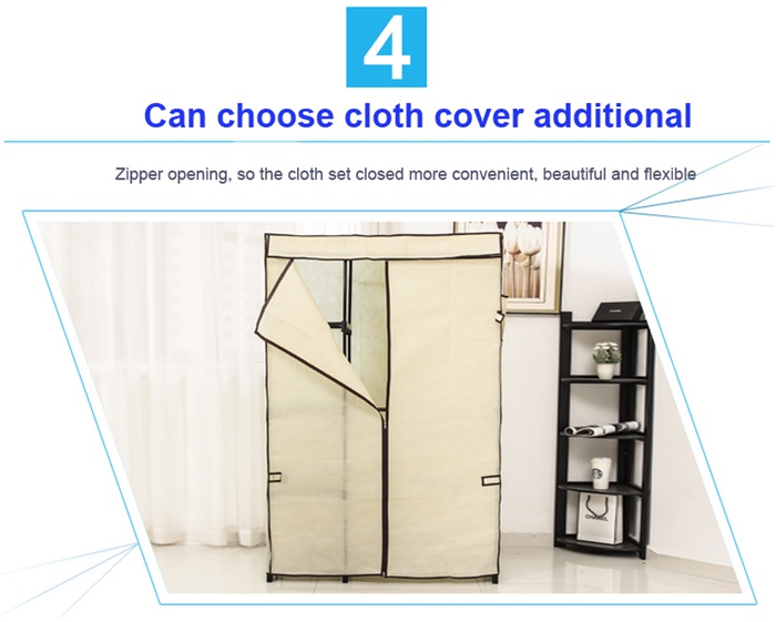  Metal Wardrobe Cabinet Clothes Rack Storage