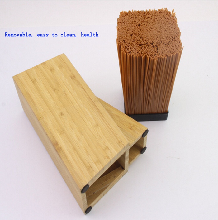 High Quality Free Insert Bamboo/MDF/ Wooden Square Knife Block