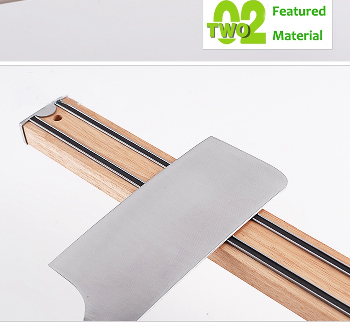 Wooden Magnetic Bar Knife Wall Holder