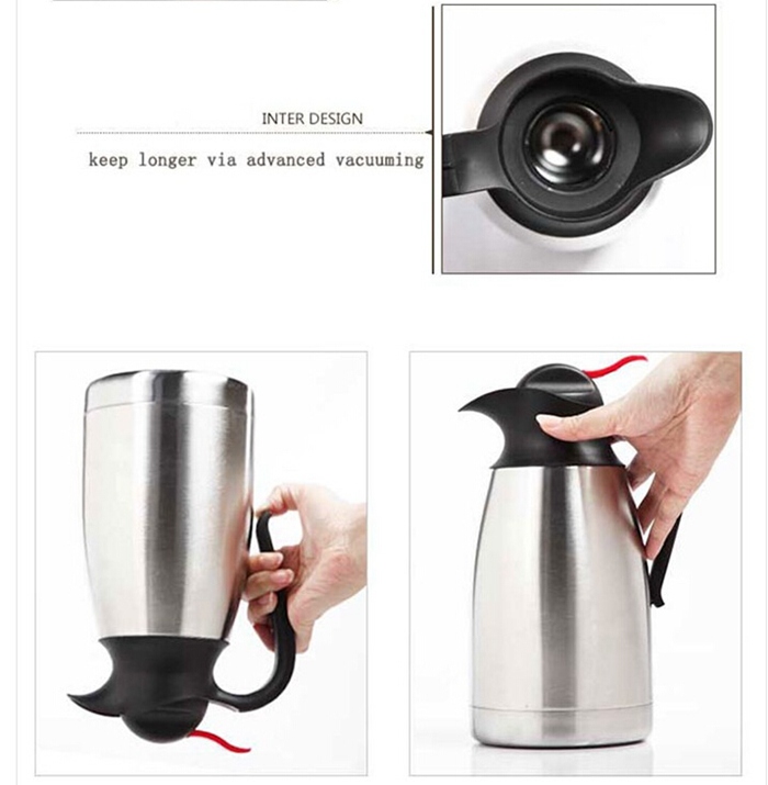 Durable Design Double Wall Stainless Steel Vacuum Goose Neck Coffee Kettle