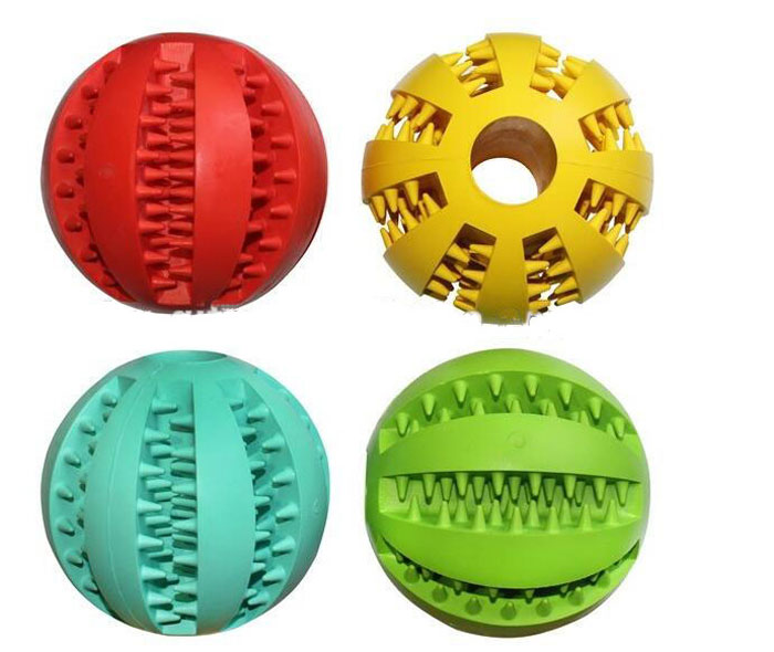 Rubber Pet Ball for Dog Chewing and Cleaning Teeth