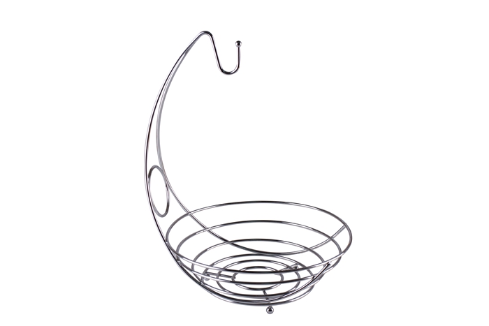 Metal Wire Stainless Steel Fruit Basket And Banana Hanger