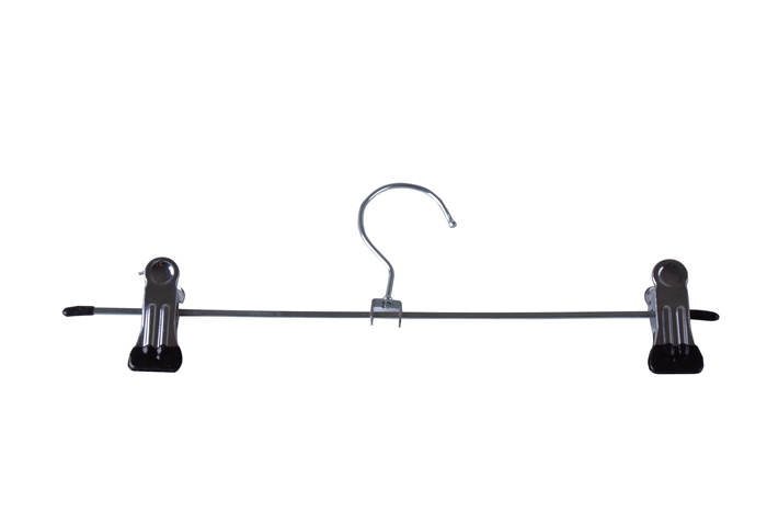 Adjustable Metal Trousers and Pnts Hanger with 2 Rubber Clips
