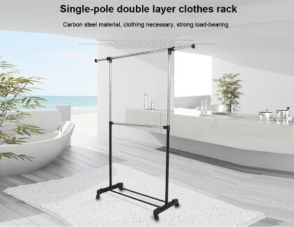 adjustable double layer clothes drying rack