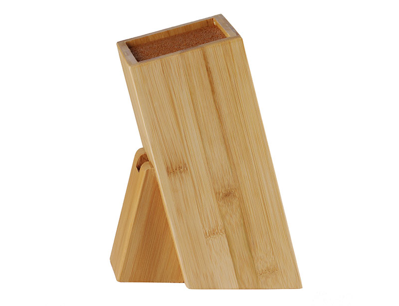 High Quality Free Insert Bamboo/MDF/ Wooden Square Knife Block