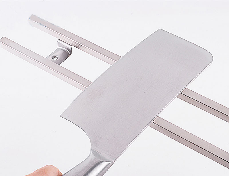 Square Tube Stainless Steel Magnetic Bar Knife Wall Holder