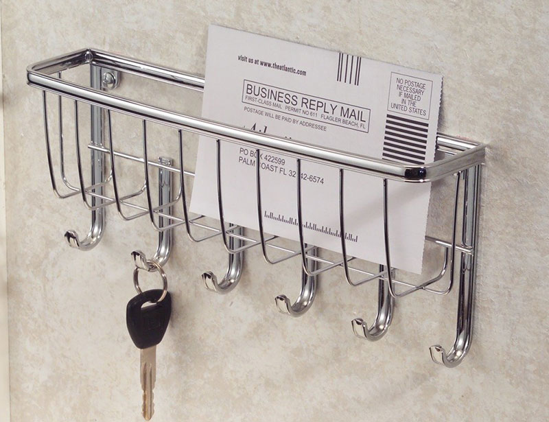 Key and Letter Storage Holder with Hook