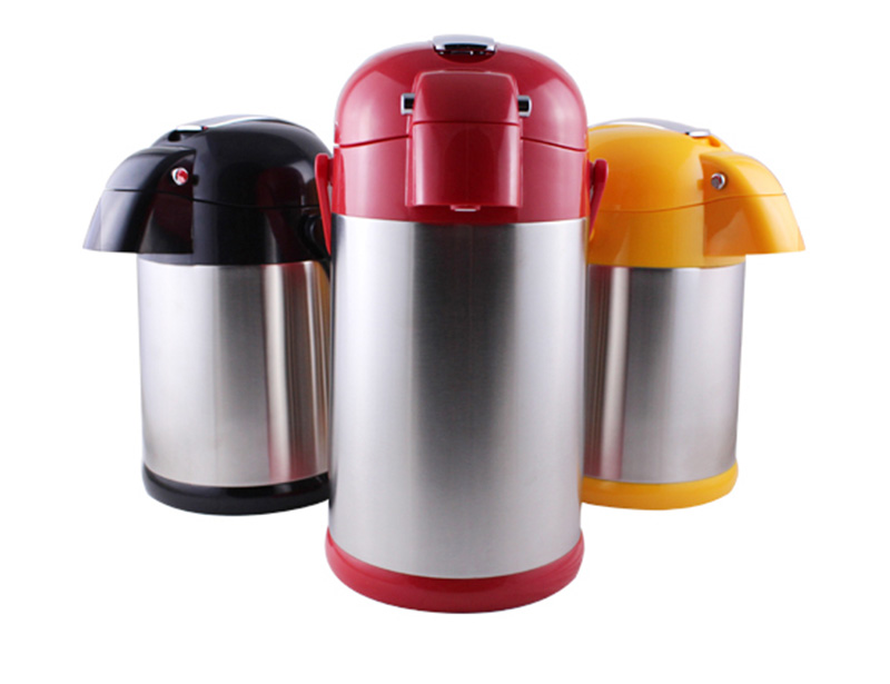 Zinc Alloy Lever Colorful Double Wall Stainless Steel Vacuum Air Pot