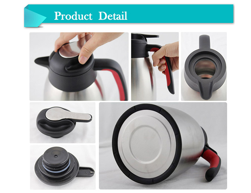 High Grade Vacuum Double Wall Stainless Steel Coffee Jug Thermos Flask