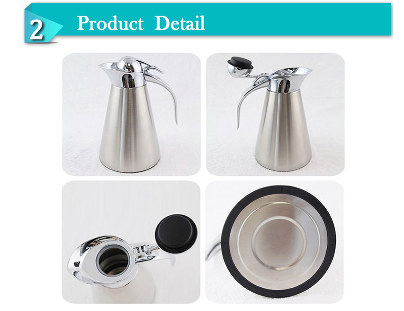 Vacuum Double Wall Stainless Steel Coffee Jug Thermos Flask