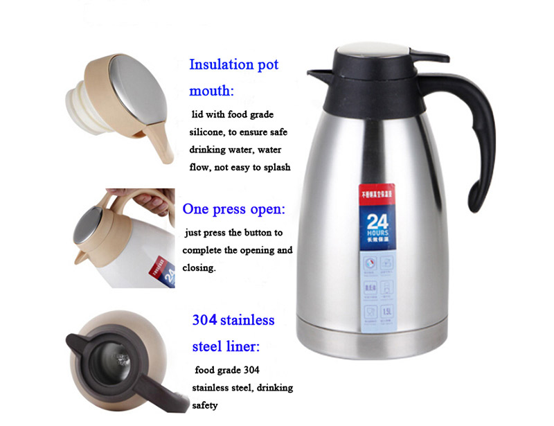 Wholesale Stainless Steel Water Coffee Jug Thermos Flask