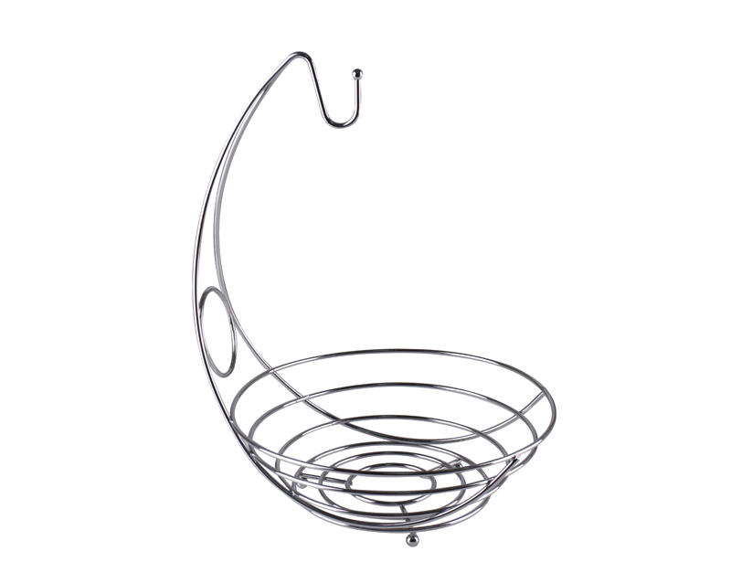 Metal Wire Stainless Steel Fruit Basket And Banana Hanger