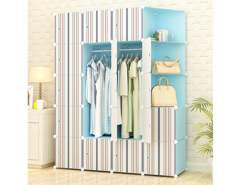 Mediterranean Style DIY Plastic Wardrobe Storage Cabinet