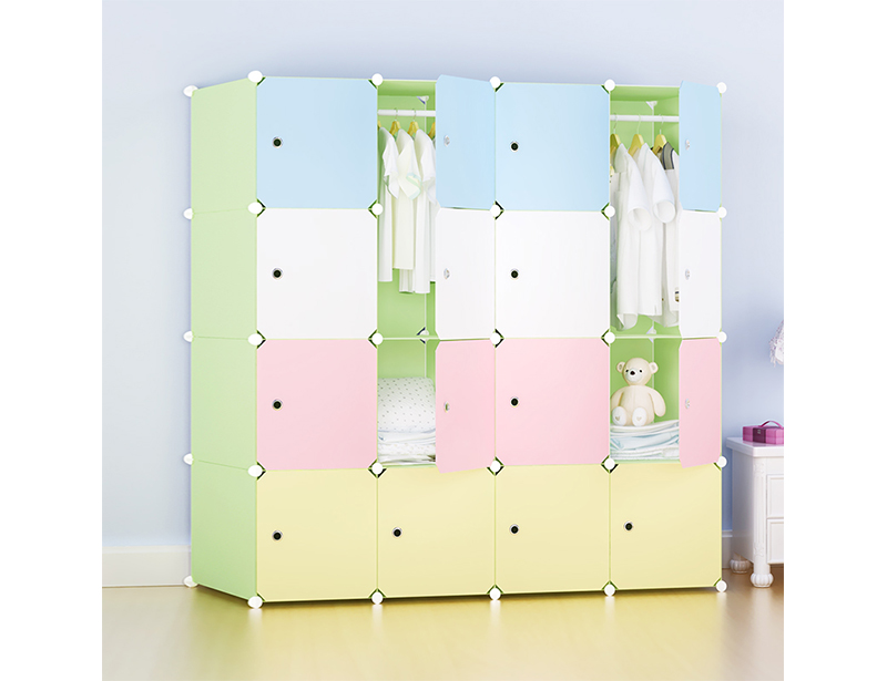  DIY Plastic Wardrobe Storage Cabinet for Children