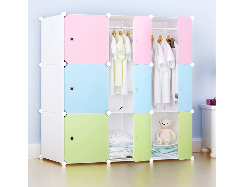  DIY Plastic Wardrobe Storage Cabinet for Children