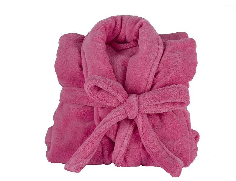 100% Polyester Coral Fleece or 100% Cotton Towel Bathrobe