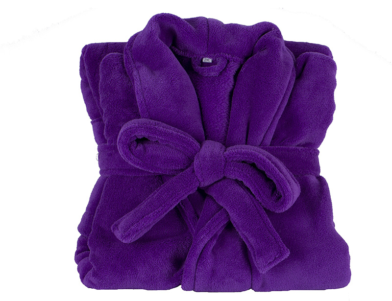 100% Polyester Coral Fleece or 100% Cotton Towel Bathrobe