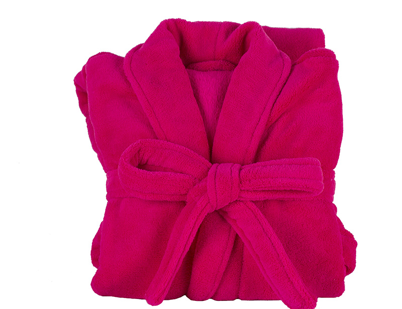 100% Polyester Coral Fleece or 100% Cotton Towel Bathrobe