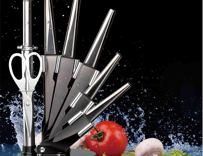 Stainless Steel 8pcs Kitchen Knife Set with Block