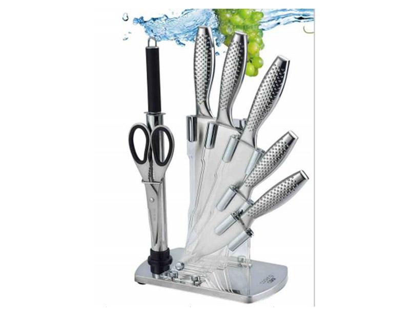 Stainless Steel 8pcs Kitchen Knife Set with Block