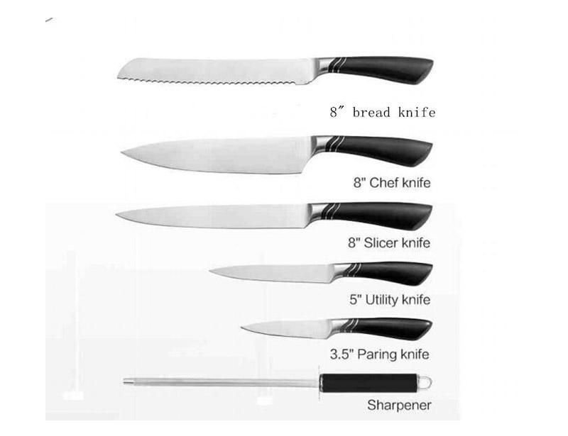 Stainless Steel 6pcs Kitchen Knife Set