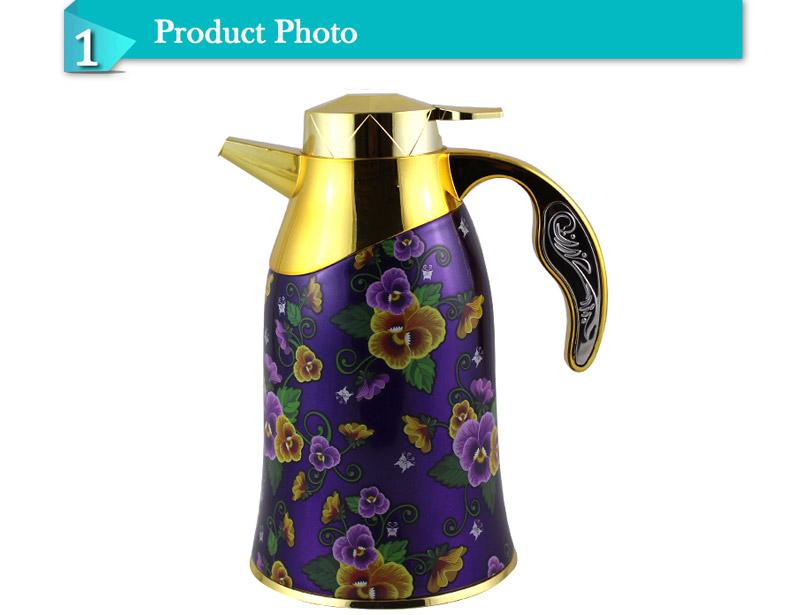  Wonderful New Design Pattern Glass Inner Vacuum Coffee Jug Thermos Flask